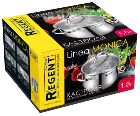 Кастрюля Linea Monica 93-Mon-02 1,8 л - Регент Рус - фото в интернет-магазине Арктика
