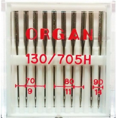 Иглы Organ стандарт № 70(2), 80(4), 90(2), 100(2) 10 шт. - фото в интернет-магазине Арктика
