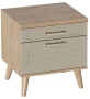 Спальня "Гавана" тумба прикроватная (дуб натуральный светлый/светло-серый софт) - Мебельград