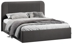 Спальня "Тиффани" кровать 160*200 с мех тип 1 (основание ИП462-02/заглушина тип 2/велюр графит) - Три Я - каталог товаров магазина Арктика