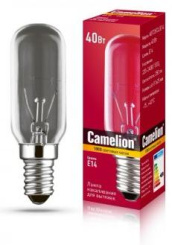 Лампа накаливания Camelion 40/T25/CL/E14 для вытяжек - каталог товаров магазина Арктика