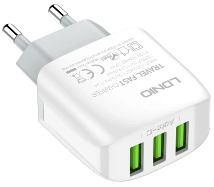 Зарядное устройство сетевое LDNIO A3312 17W USB 3+ Кабель Micro USB LD_B4560* - фото в интернет-магазине Арктика