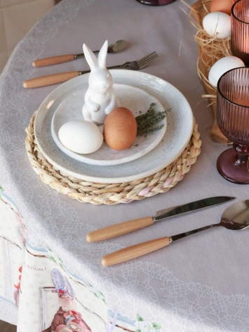 Скатерть "Этель" Пасхальные Тильды d=148 см, 100% хл, саржа 190 гр/м2 10261478 ПСХ - Сима-ленд - фото в интернет-магазине Арктика