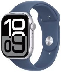 Смарт-часы Apple Watch S10 42mm Silver/Denim SB S/M 130-180 (MWWA3) - каталог товаров магазина Арктика