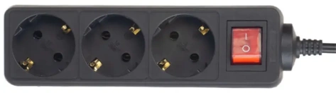Удлинитель Perfeo Powermate PF_A4676, 1,8м, 3 розетки, черный (PF-PM-3/1,8-B)* - фото в интернет-магазине Арктика