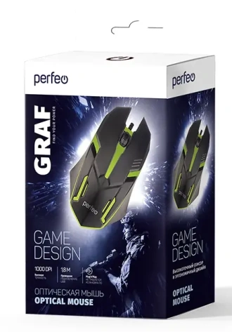 Мышь Perfeo GRAF (PF_A4798) (черная) - фото в интернет-магазине Арктика