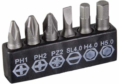 Отвертка ВИХРЬ со сменными битами, 6 шт (73/6/2/16) - фото в интернет-магазине Арктика