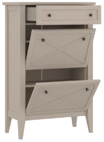 Прихожая "Кантри" (КА-115.11) тумба для обуви (Кашемир серый) - Ангстрем - фото в интернет-магазине Арктика