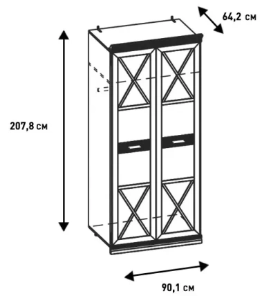 Спальня "Кантри" (КА-202.01) шкаф для одежды (Валенсия) - Ангстрем - фото в интернет-магазине Арктика