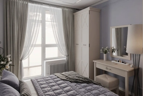 Спальня "Кантри" (КА-500.09) стол туалетный (Кашемир серый) - Ангстрем - фото в интернет-магазине Арктика