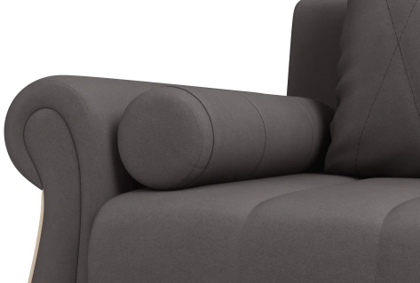 Диван "Порто" Ф (велюр Fresh эспрессо/ велюр Fresh крем) - Олмеко - фото в интернет-магазине Арктика