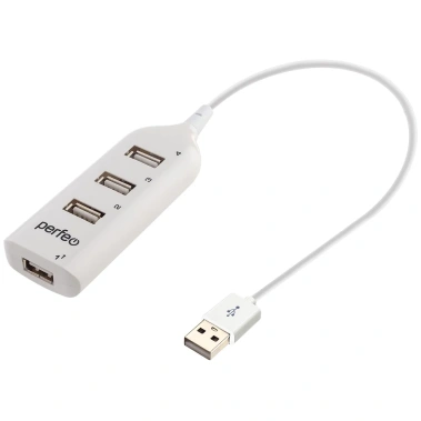 Концентратор USB 2.0 Perfeo (PF_D0806) (PF-H049) белый - фото в интернет-магазине Арктика