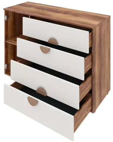 Детская "Тризиль" 476.05 комод (дуб барокко/зеленый камень) - Столлайн - фото в интернет-магазине Арктика