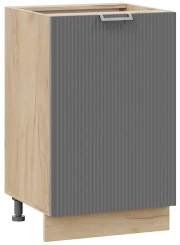 Кухня "Кимберли" шкаф нижний 50 (К1Н5/Ф1Н5/дуб крафт золотой/титан) - Три Я - каталог товаров магазина Арктика