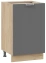 Кухня "Кимберли" шкаф нижний 50 (К1Н5/Ф1Н5/дуб крафт золотой/титан) - Три Я - фото в интернет-магазине Арктика