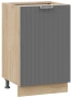 Кухня "Кимберли" шкаф нижний 50 (К1Н5/Ф1Н5/дуб крафт золотой/титан) - Три Я