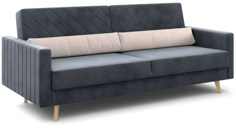 Диван "Норд" (Альба тёмно-серый / Альба бежевый) - Мебельград - фото в интернет-магазине Арктика