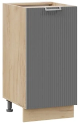 Кухня "Кимберли" шкаф нижний 40 (К1Н4/Ф1Н4/дуб крафт золотой/титан) - Три Я - каталог товаров магазина Арктика