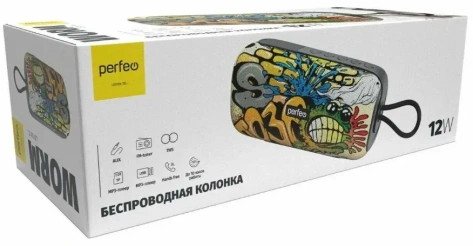 Портативная акустика Perfeo Worm Граффити (PF_D0346) - фото в интернет-магазине Арктика