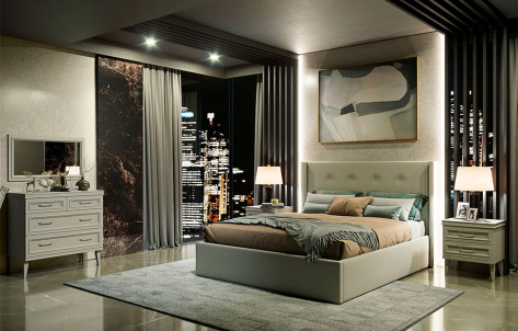Спальня "Орландо" (ОР-100.02) комод (Ярко-серый) - Ангстрем - фото в интернет-магазине Арктика