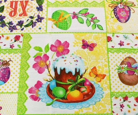 Скатерть "Доляна" Светлая Пасха 110*144 см, 100% хлопок, рогожка 164 г/м2 2058664 - Сима-ленд - фото в интернет-магазине Арктика