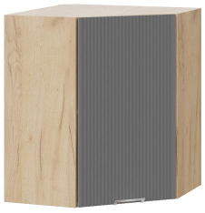 Кухня "Кимберли" шкаф навесной угловой (К1В6У/Ф1В6У/дуб крафт золотой/титан) - Три Я - каталог товаров магазина Арктика