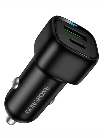 Зарядное устройство авто Borofone BZ34B 20W+18W Черный - фото в интернет-магазине Арктика