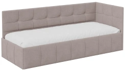 Детская "Грей" тип 1 кровать 80*200 с мех (Велюр Galaxy серо-бежевый) - Три Я - каталог товаров магазина Арктика