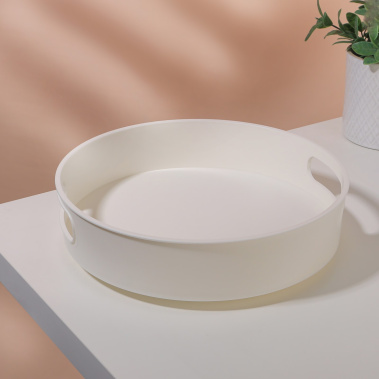 Органайзер 1секц вращающ с ручками d25,5*6,5см бел накл QF 9863226 - Сима-ленд - фото в интернет-магазине Арктика