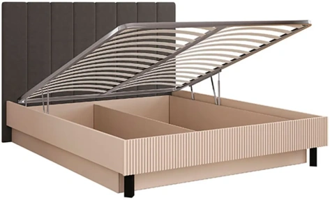 Спальня "Хилтон" (ХТ-811.26) кровать с мех 160 (Д2/Кашемир серый) - Ангстрем - фото в интернет-магазине Арктика