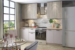 Кухня "Сан-Ремо" (Дуб Крафт серый/Кашемир) - Столлайн - каталог товаров магазина Арктика