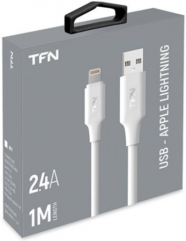 Кабель TFN USB-Lightning 8-pin 1m white (TFN-CLIGUSB1MWH)* - фото в интернет-магазине Арктика