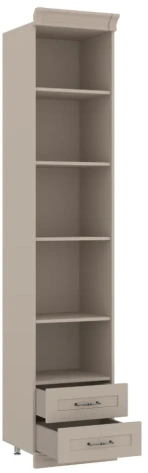 Библиотека "Кантри" (КА-214.27) шкаф для книг (Кашемир серый) - Ангстрем - фото в интернет-магазине Арктика
