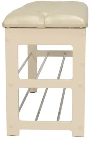 Банкетка МИ "Грейс" (Дуб шампань, к/з Oregon perlamutr 106, каретная стяжка) - Импэкс - фото в интернет-магазине Арктика