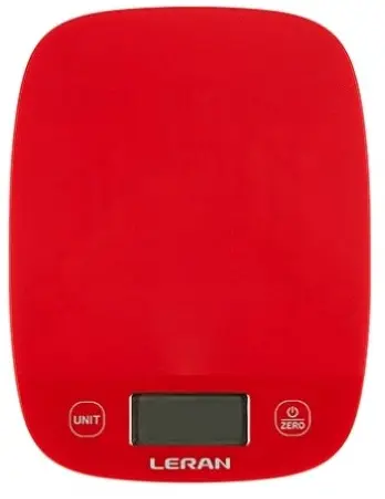 Весы кухонные LERAN EKS SIMPLE LINE RED - фото в интернет-магазине Арктика