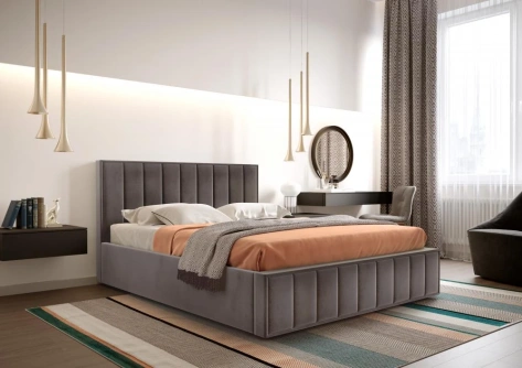 Кровать "Вена" 1400 с мех (Мора коричневый) - Мебельград - фото в интернет-магазине Арктика