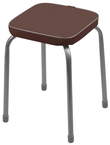 Табурет "Фаворит 3" без об на 4-х опорах (квадр.сид 320*320) ТФ03/К коричневый - Ника - фото в интернет-магазине Арктика