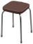 Табурет "Фаворит 3" без об на 4-х опорах (квадр.сид 320*320) ТФ03/К коричневый - Ника - фото в интернет-магазине Арктика