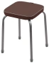 Табурет "Фаворит 3" без об на 4-х опорах (квадр.сид 320*320) ТФ03/К коричневый - Ника