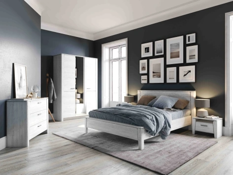 Спальня "Мальта" кровать 140*200 (дуб винтерберг) - Мебельград - фото в интернет-магазине Арктика