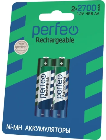 Аккумулятор Perfeo HR6-2BL 2700 mAh 2 шт (PF AA2700/2BL) - фото в интернет-магазине Арктика