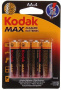 Батарейка Kodak LR6-4BL MAX 4 шт