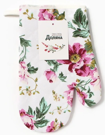 Варежка-прихв. Доляна Цветы розов. 26*16см, 100%хл 10513454 - Сима-ленд - фото в интернет-магазине Арктика