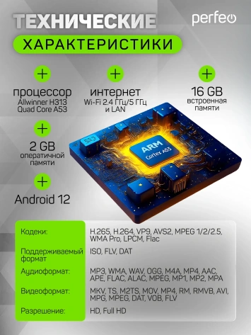 Смарт приставка Perfeo Vision 2+16Gb (PF_A4560) - фото в интернет-магазине Арктика