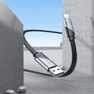 Кабель Hoco U119 Machine iP USB-Lightning 1.2м черный - фото в интернет-магазине Арктика