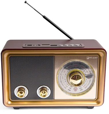 Радиоприемник Сигнал БЗРП РП-324BT Коричневый/бежевый - фото в интернет-магазине Арктика