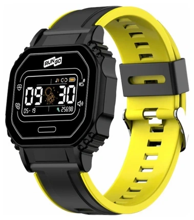 Смарт-часы Rungo W4 Black Yellow - фото в интернет-магазине Арктика