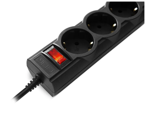 Сетевой фильтр CBR CSF 2505-5м (черный) - фото в интернет-магазине Арктика