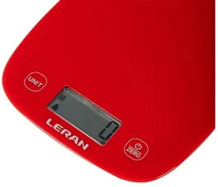 Весы кухонные LERAN EKS SIMPLE LINE RED - фото в интернет-магазине Арктика