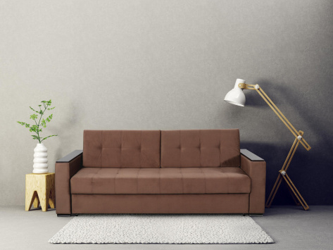 Диван "Монако-7" (торонто коричневый/кофе структурный матовый) - Мебельград - фото в интернет-магазине Арктика